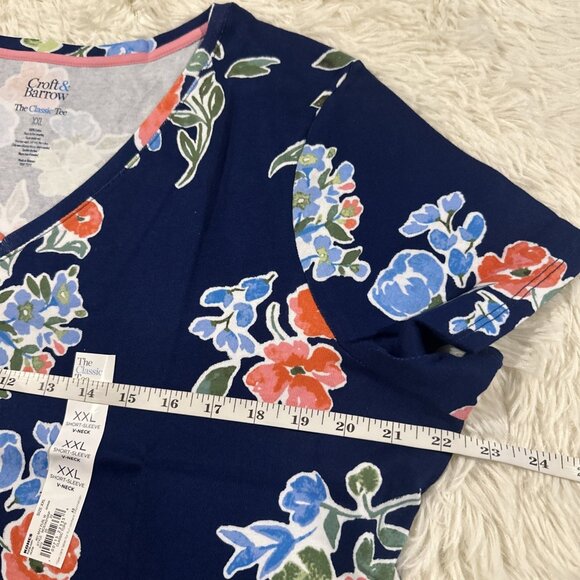 Croft and Barrow XXL womens NWT colorful floral The Classic Tee - Picture 9 of 12
